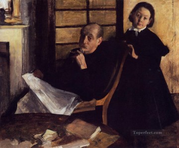 Henri De Gas and His Neice Lucie Degas Edgar Degas Oil Paintings